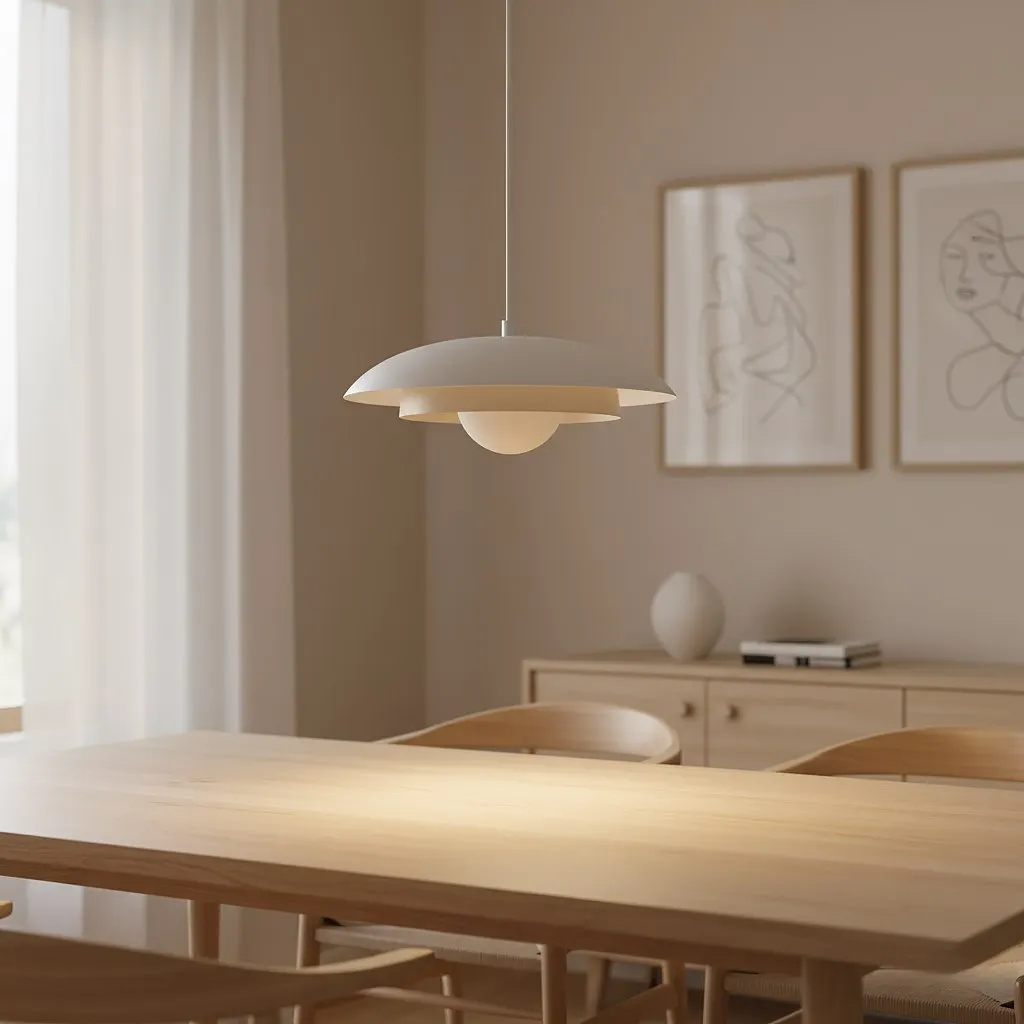 Lampa sufitowa metalowa SKIN 1 WH beżowa — zdjęcie 4