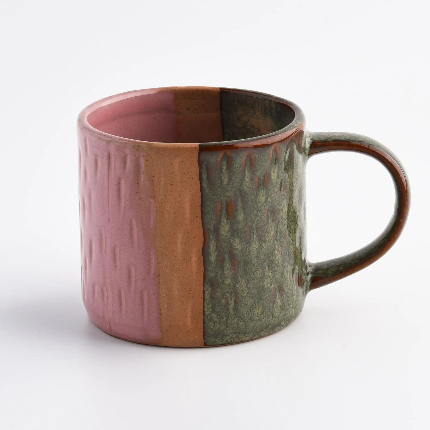 image mug, ceramiczny, trójkolorowy, glazurowany, uchwyt
