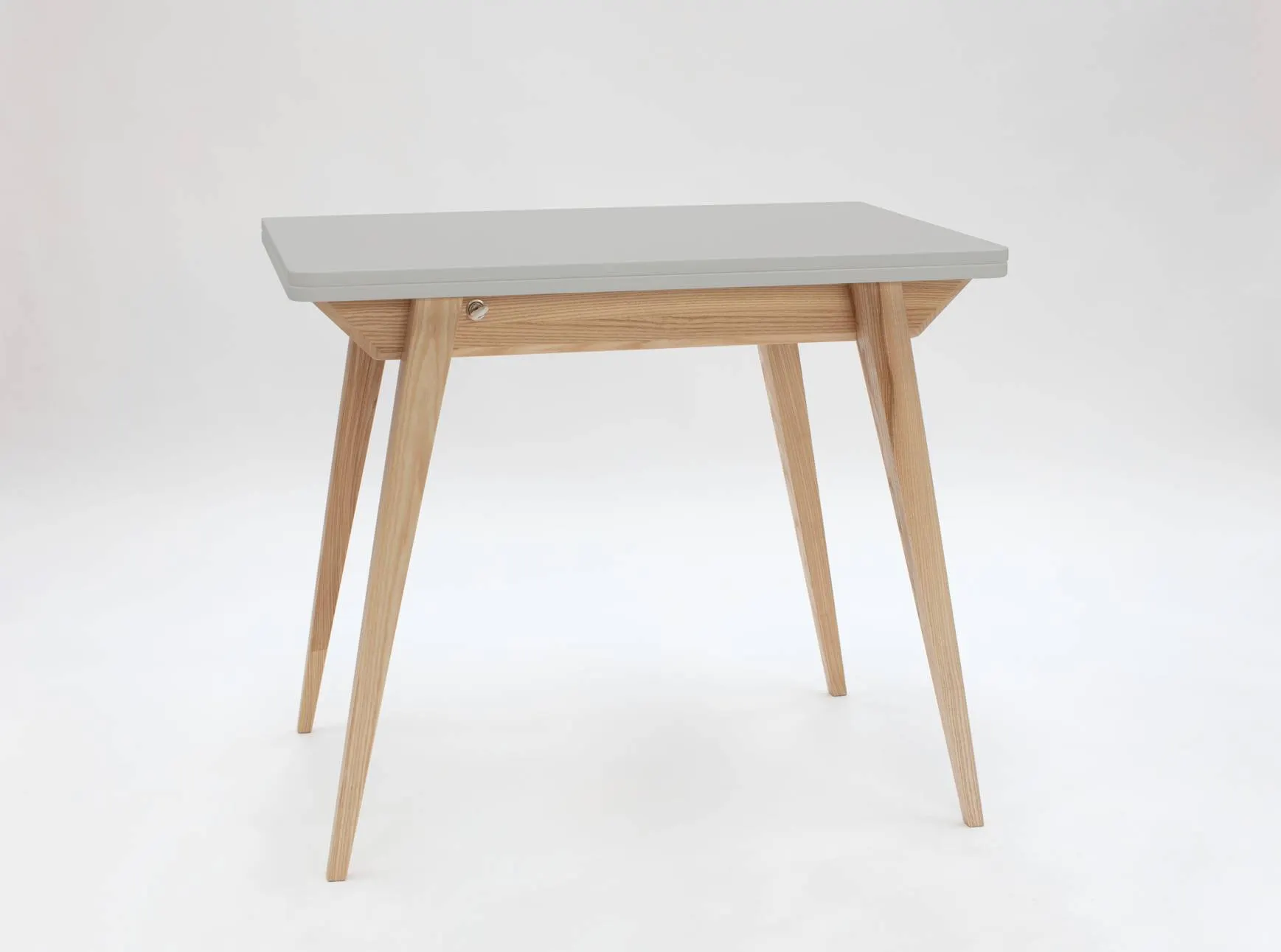 Stół rozkładany ENVELOPE 65x90-130cm jasnoszary naturalny