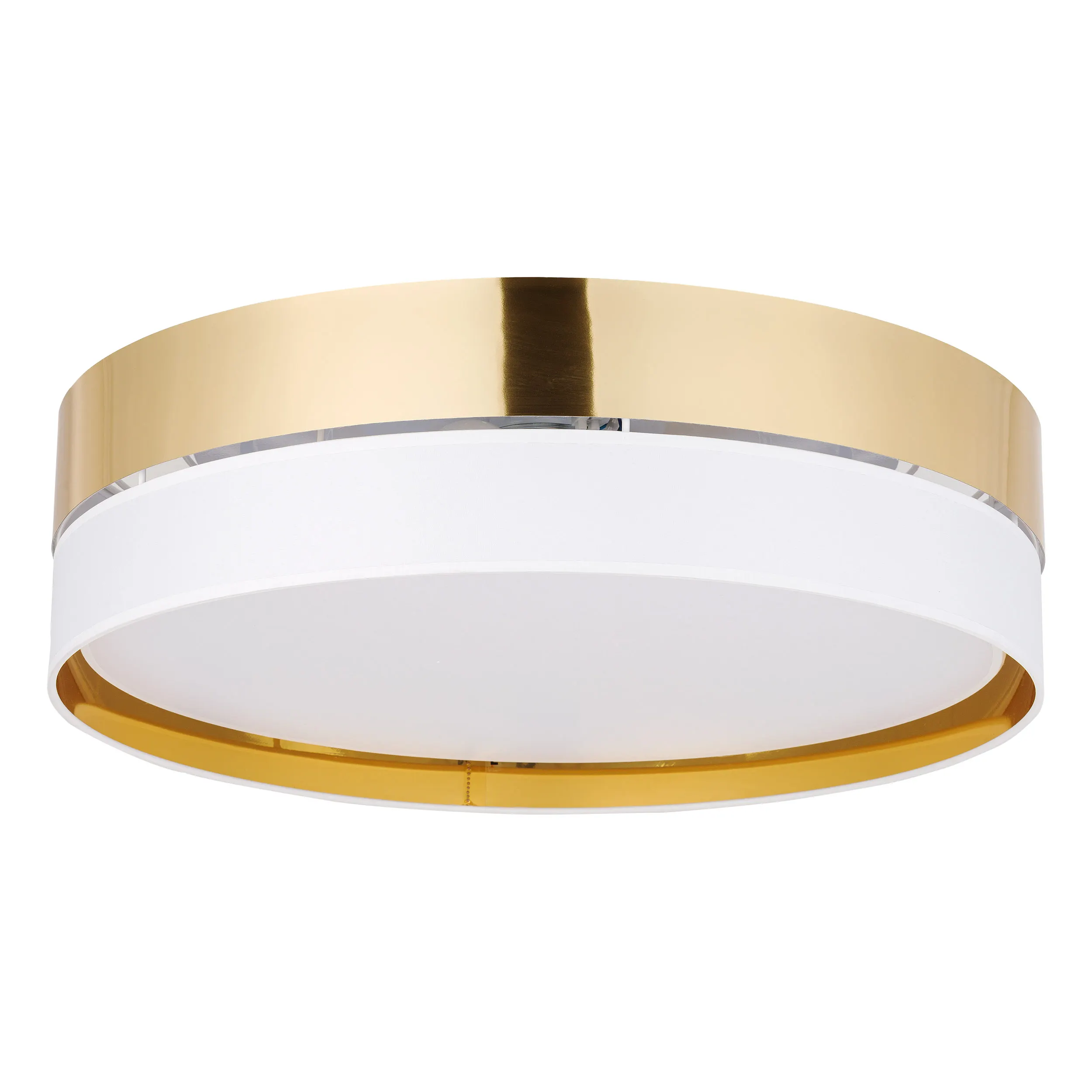Lampa sufitowa HILTON biała złota okrągła 60x16cm