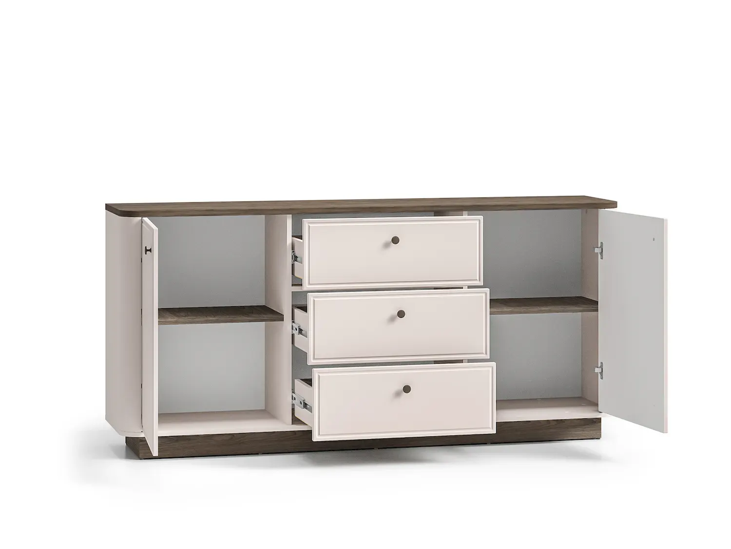 Komoda 2-drzwiowa z 3 szufladami VILAVIO 03 szer.180cm dąb windmill dark cashmere - 1VILA03-001