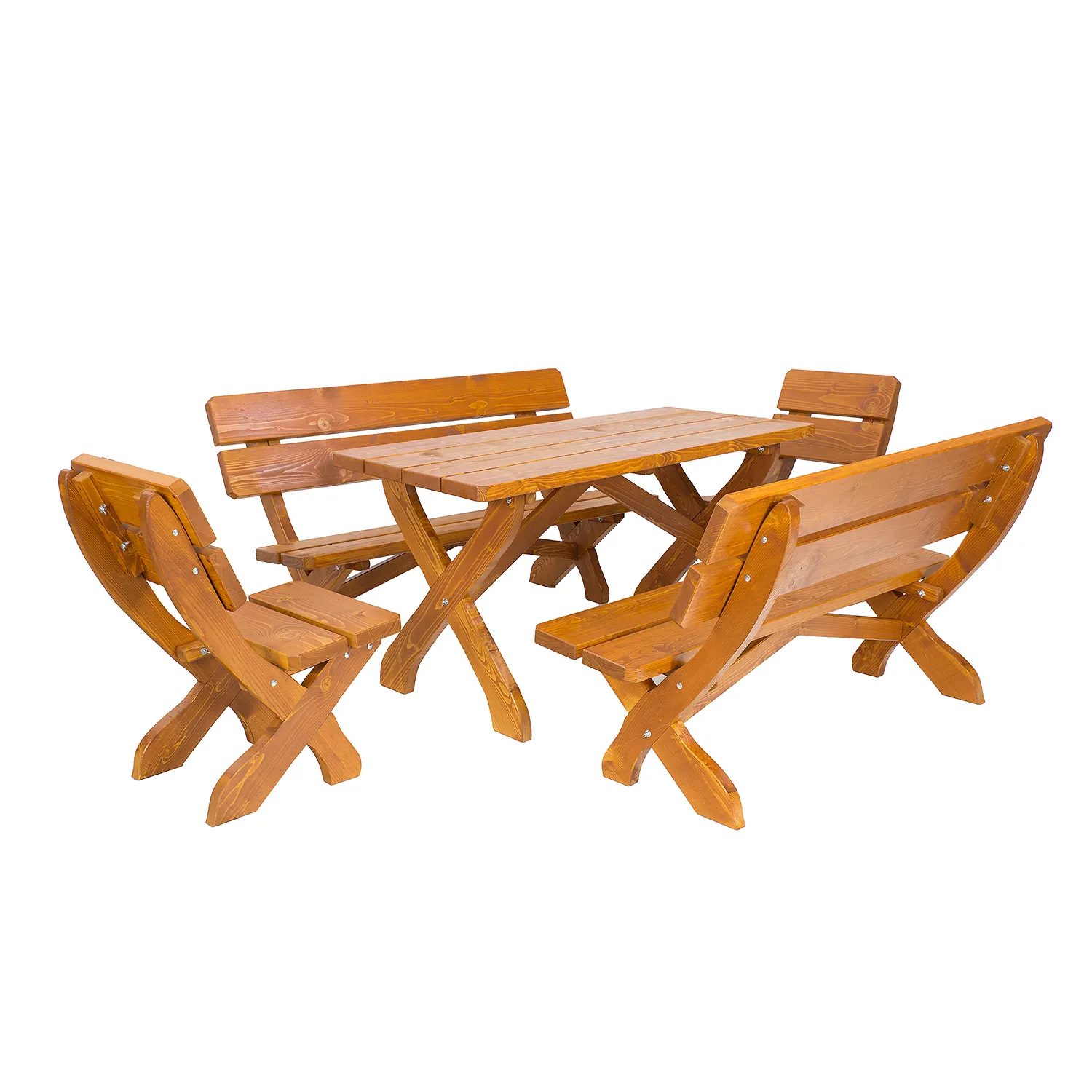 Stół ogrodowy drewniany MARIO 150x65 cm świerk kolor dąb - DR_MO111_STOL