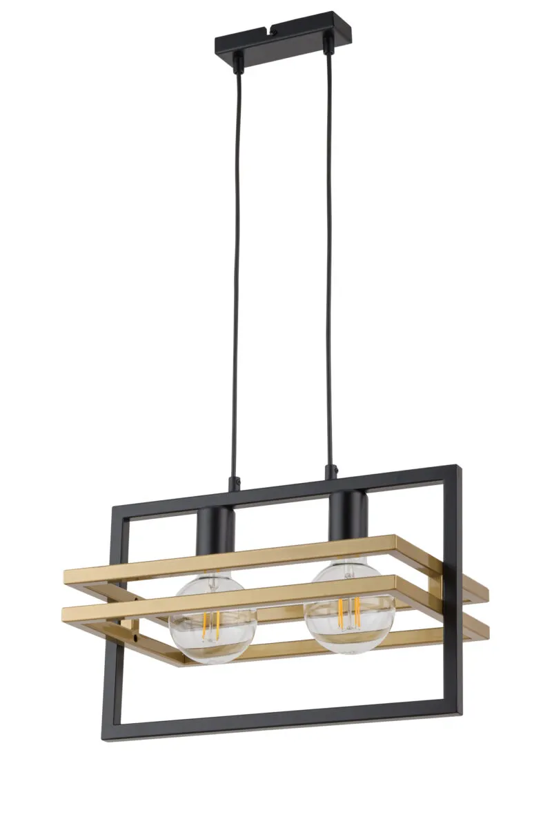 Lampa wisząca MERCI 2 czarno-złota