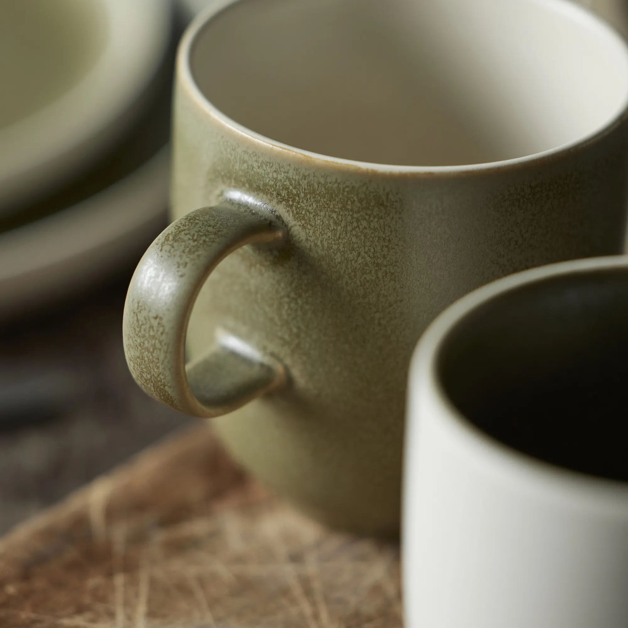 image kubek, ceramiczny, glazurowany, kolor zielony, filiżanka