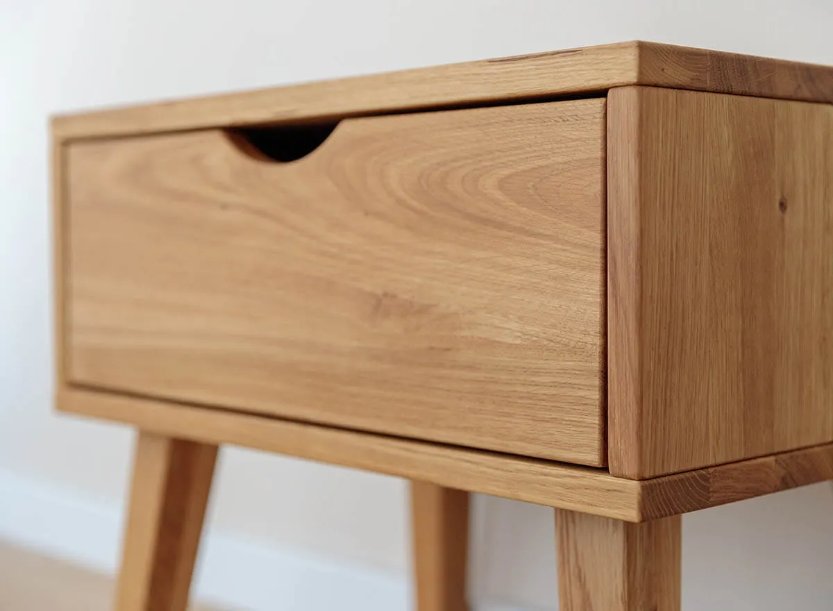 Szafka nocna z szufladą lity dąb olejowany Simona - PRHSIM08