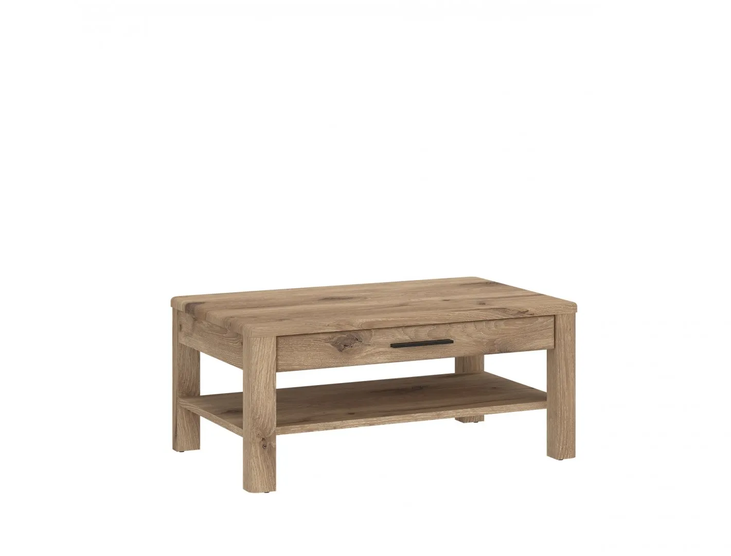 Stolik kawowy z 1 szufladą i półką GRANO 75x100 dąb viking GRNT01 Stolik kawowy z 1 szufladą i półką GRANO 75x100 dąb viking GRNT01