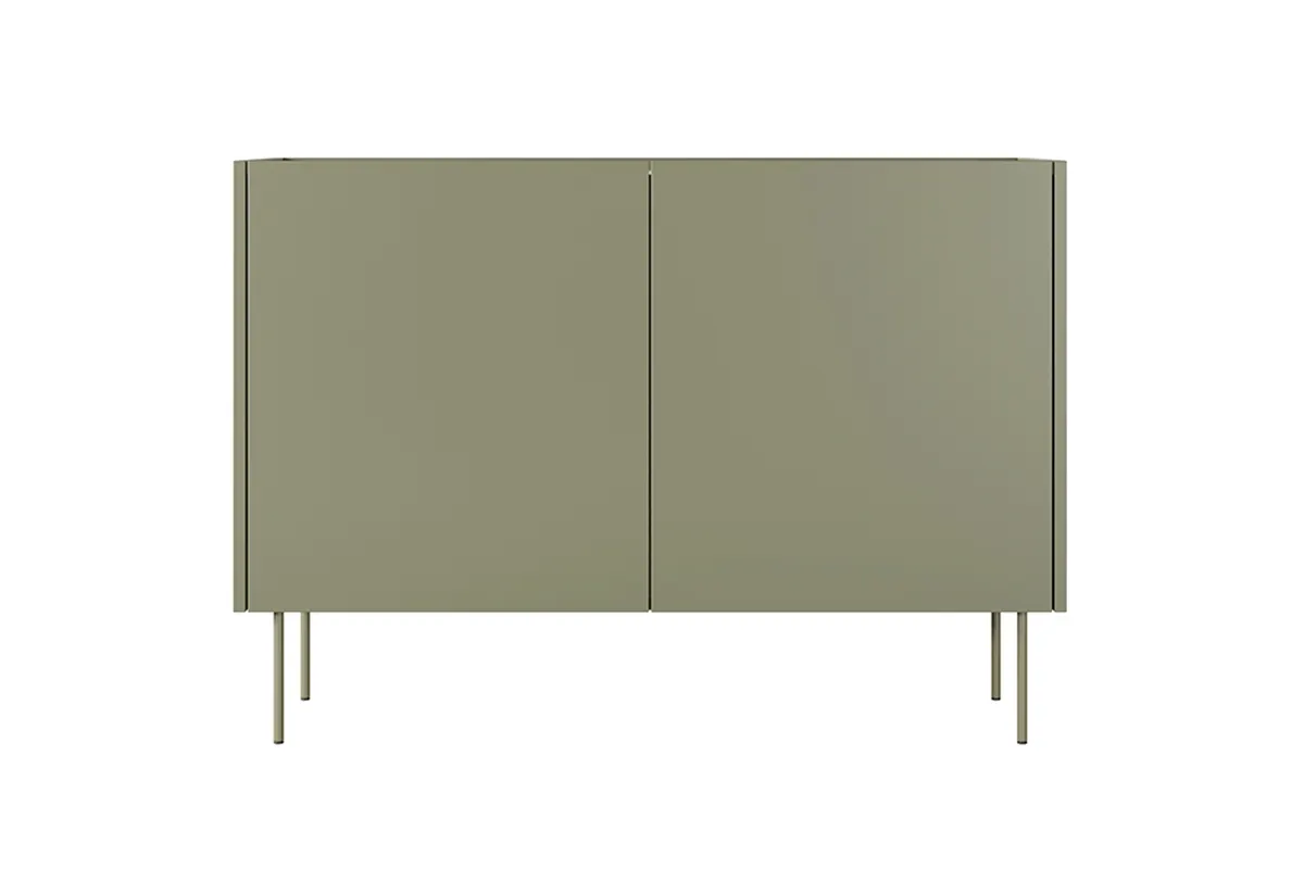 Komoda DESIN 120 z 2 szufladami - oliwka - dąb nagano