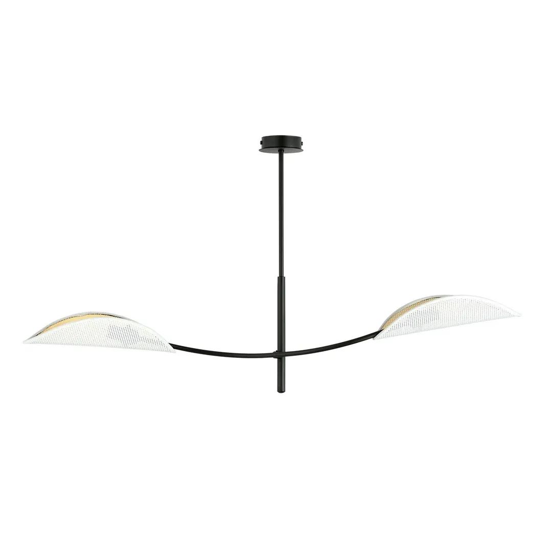 Lampa wisząca LOTUS 2 czarny biały złoty — zdjęcie 2