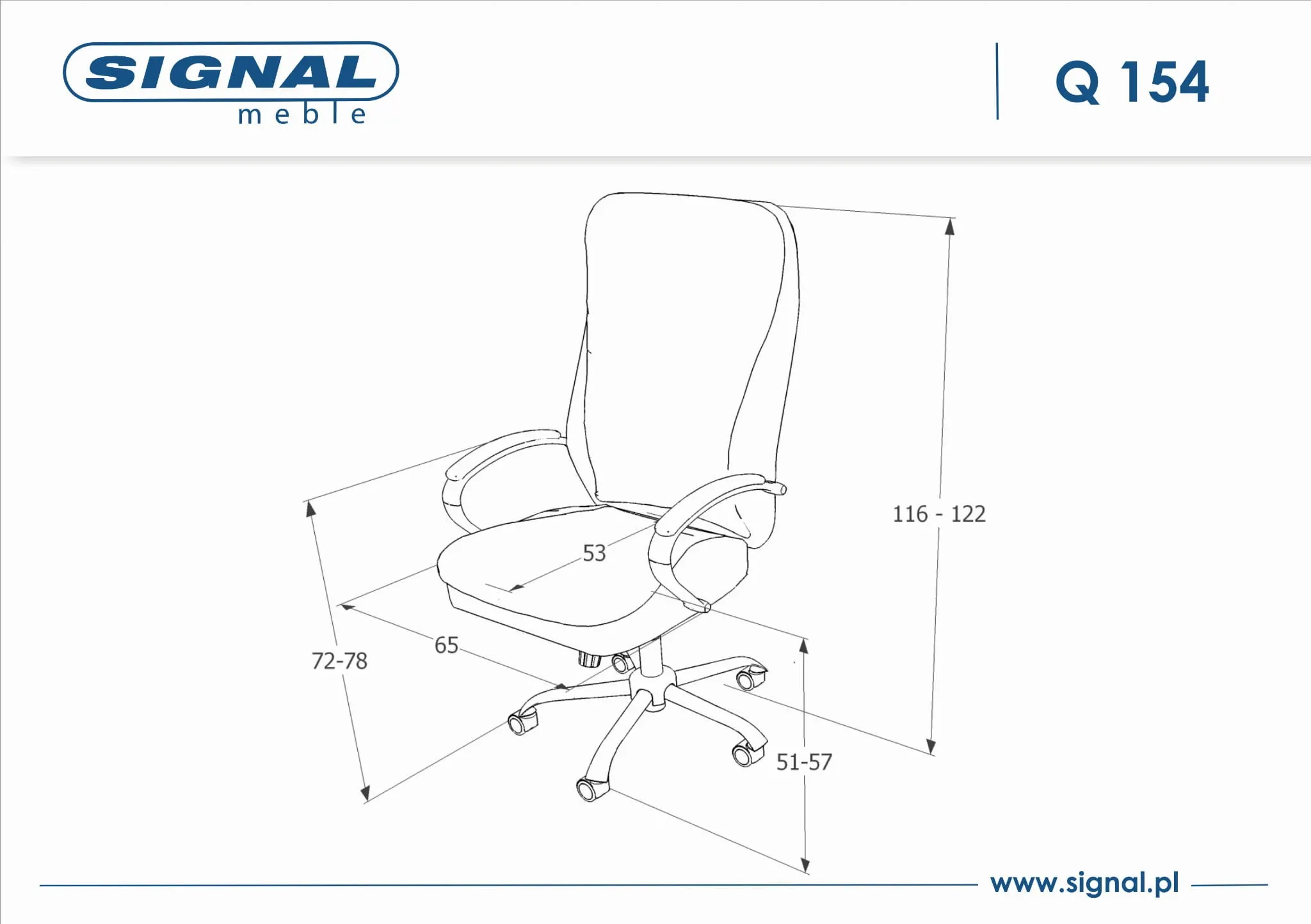 Fotel obrotowy Q-154 czarny ekoskóra multiblock TILT Signal - OBRQ154C