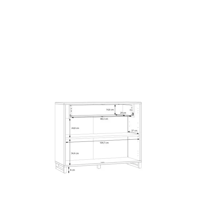 Komoda MAREDA 2-drzwiowa z szufladą - dąb valencia, piaskowy - MAQK221-M966