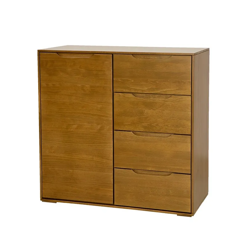 Komoda bukowa KD426 Bielony DREWMAX