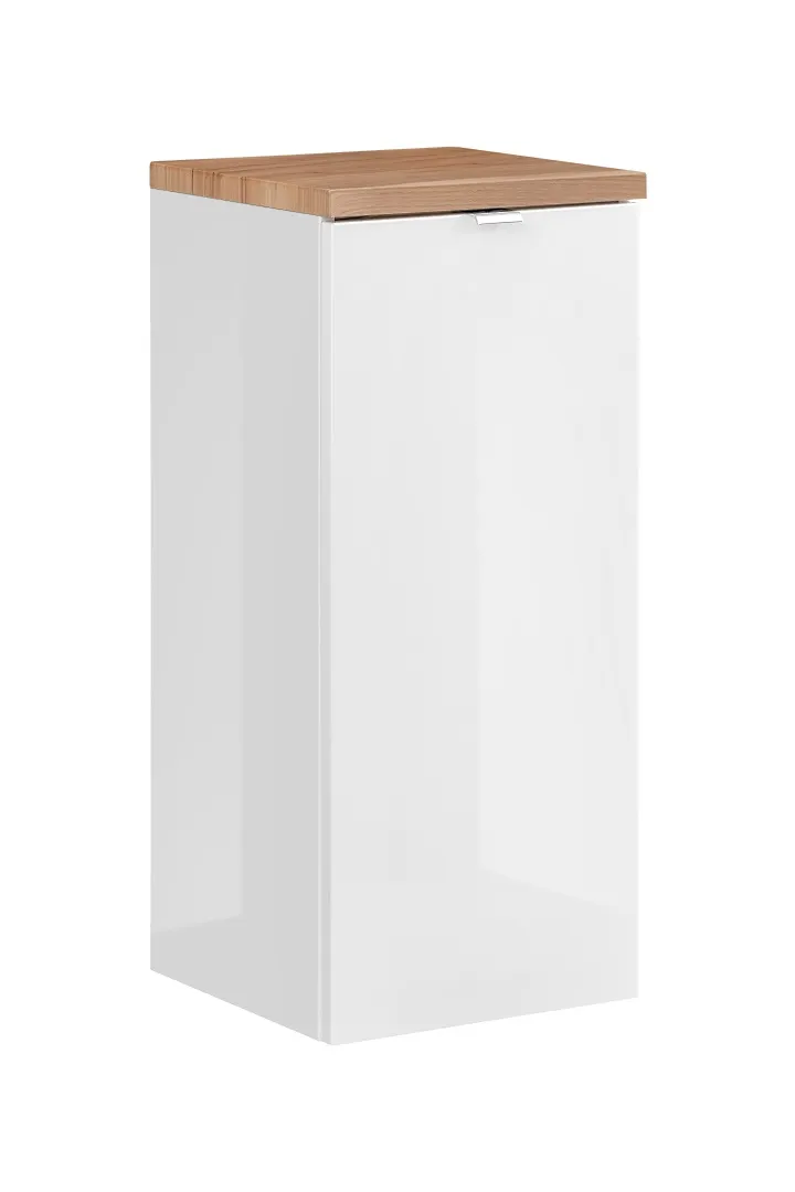 Szafka niska z koszem na pranie CAPRI biała, dąb craft 80x35cm Szafka niska z koszem na pranie CAPRI biała, dąb craft 80x35cm