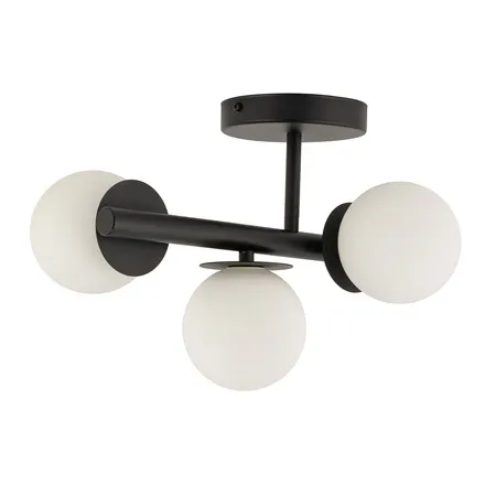 AVOLA plafon 3 kulki czarne/białe