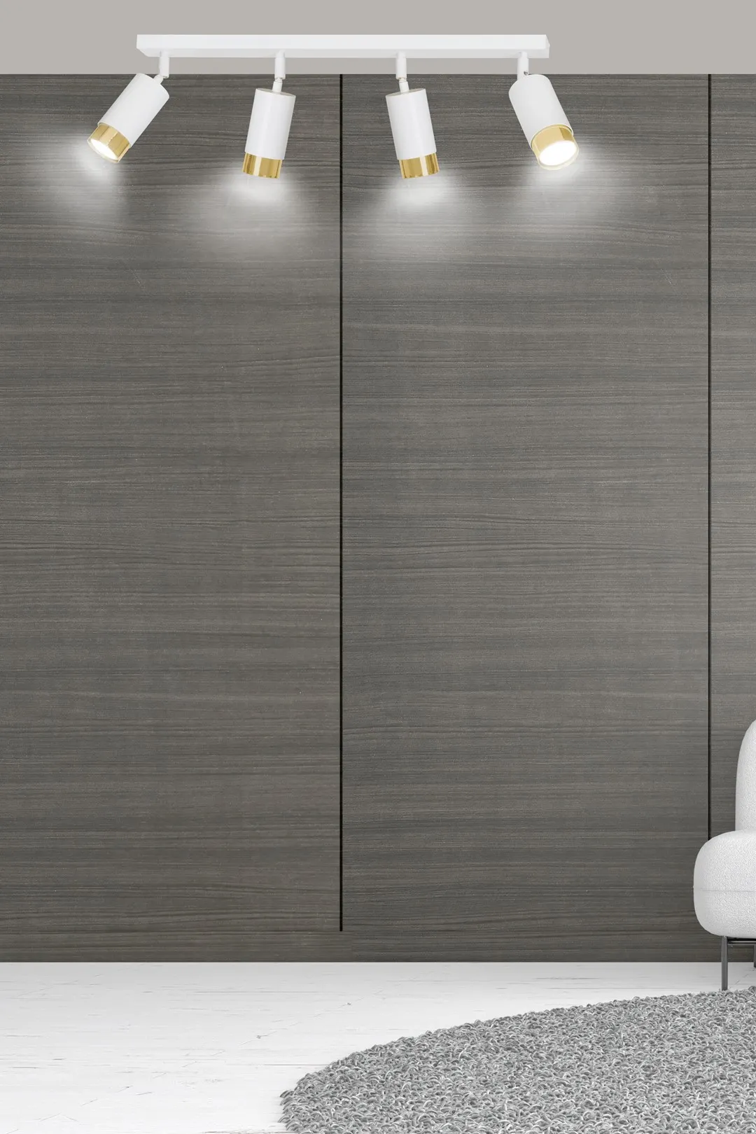 Lampa sufitowa HIRO Biały/Złoty 963/4 - 963/4