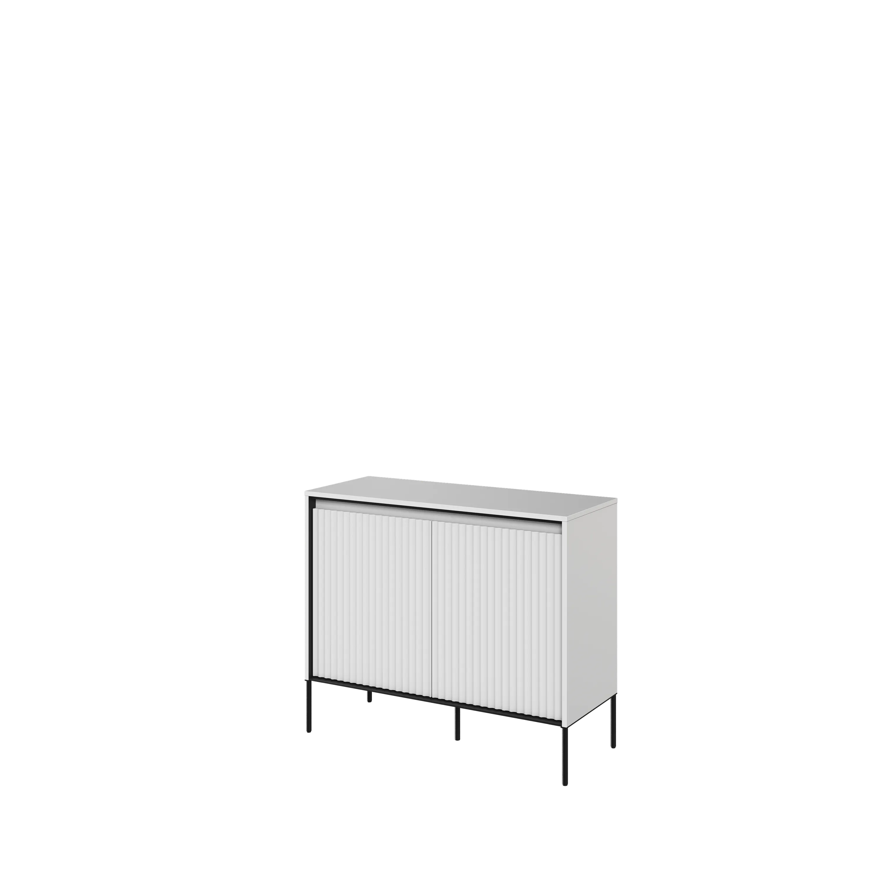 Komoda z oświetleniem TREND TR-02  2D biały/czarny