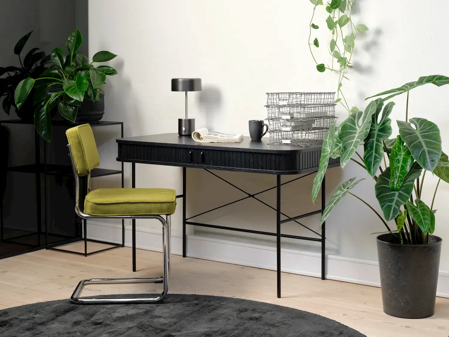 Krzesło na płozach RUPERT Robin A13 zielone/chromowane - UN_37285104