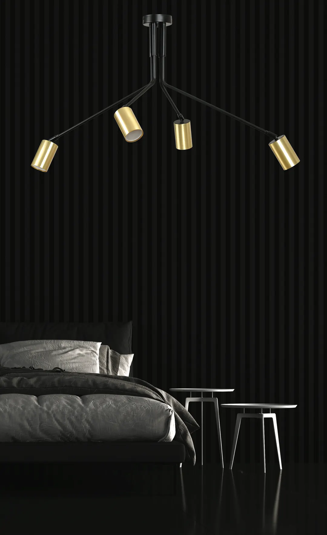 Lampa sufitowa VERNO Czarny 655/4 - 655/4