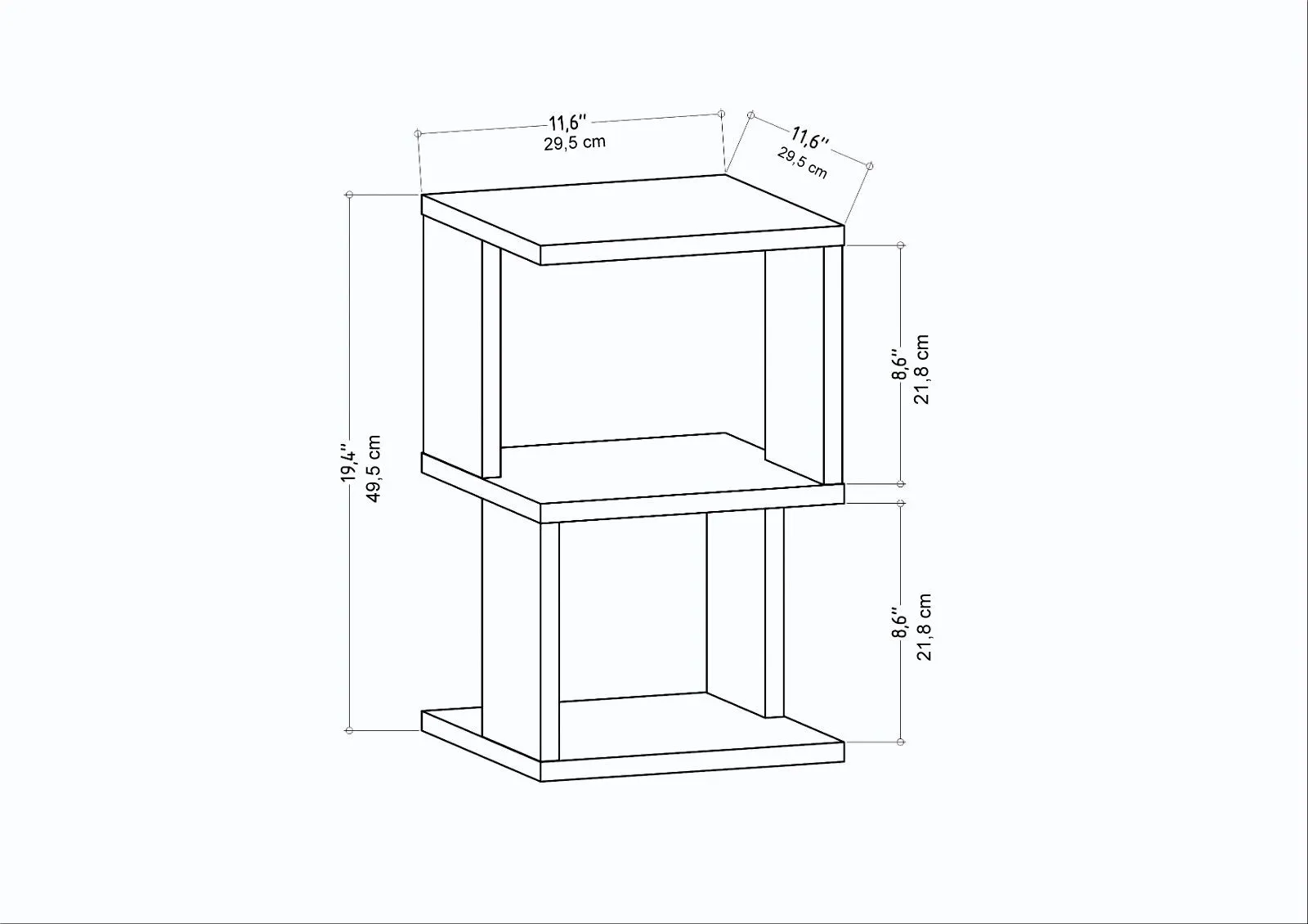 Szafka nocna wisząca CARTER dąb naturalny biały - ASI_322RTC1636
