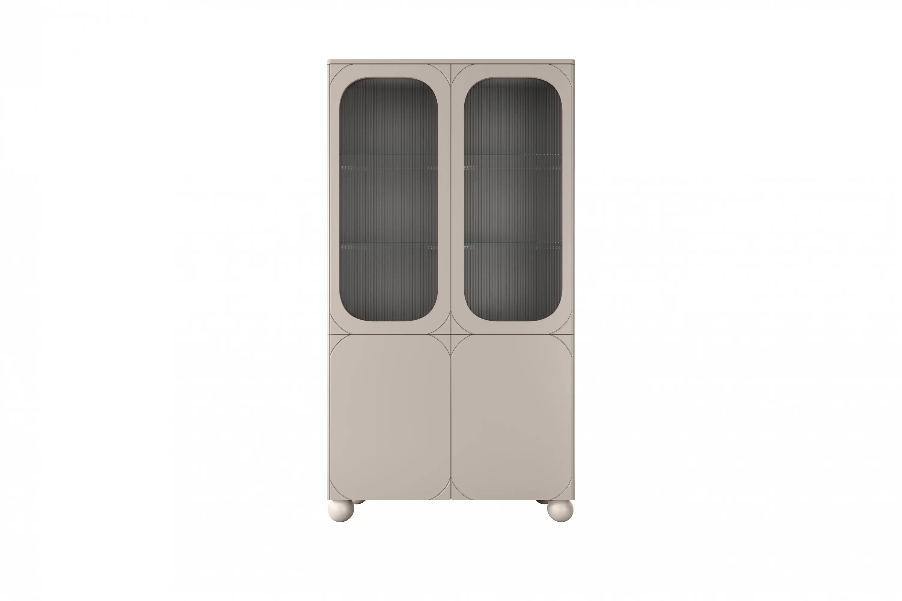 Witryna 4-drzwiowa SONATIA 100cm cashmere nogi kule — zdjęcie 2