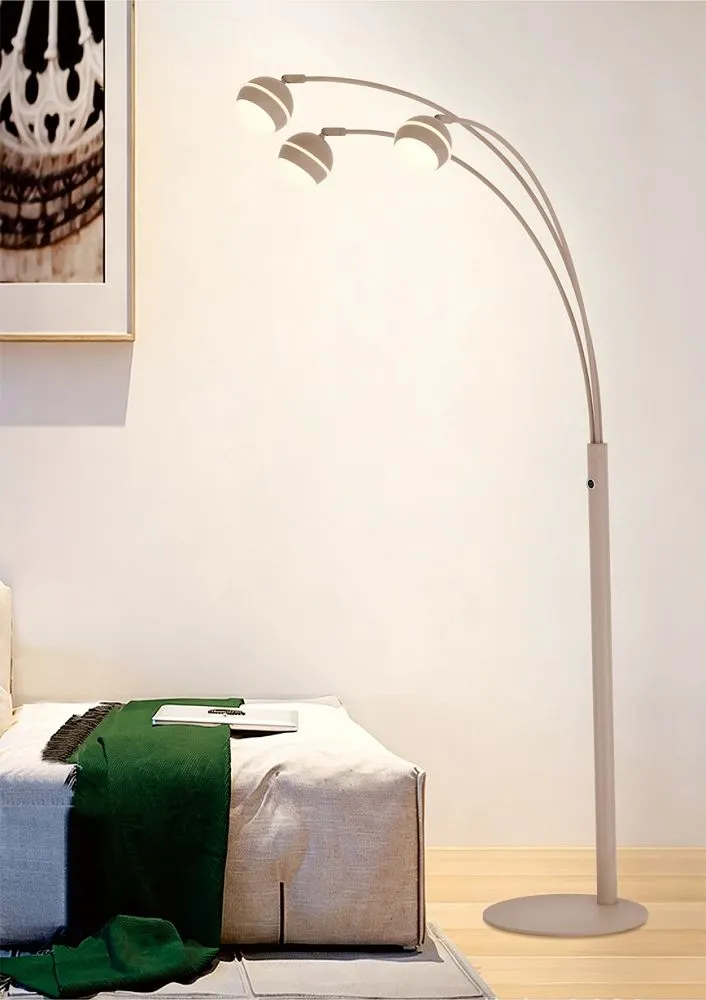 Lampa podłogowa BIARRITZ 3 LED kaszmirowa — zdjęcie 3