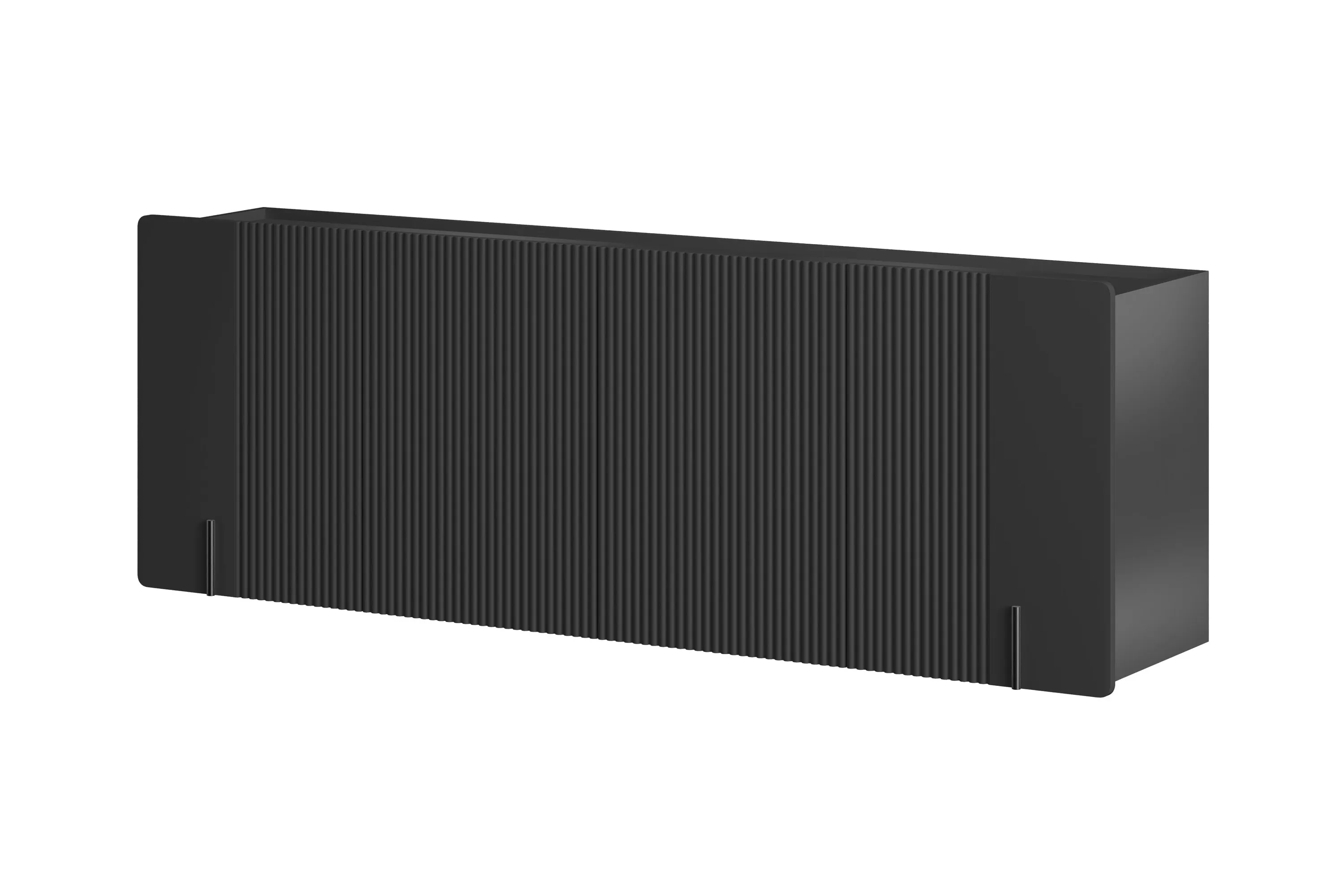 Komoda wisząca 4-drzwiowa MALMI 200cm - czarna Meble, kredens, Elektronika, Mówca, Tabela