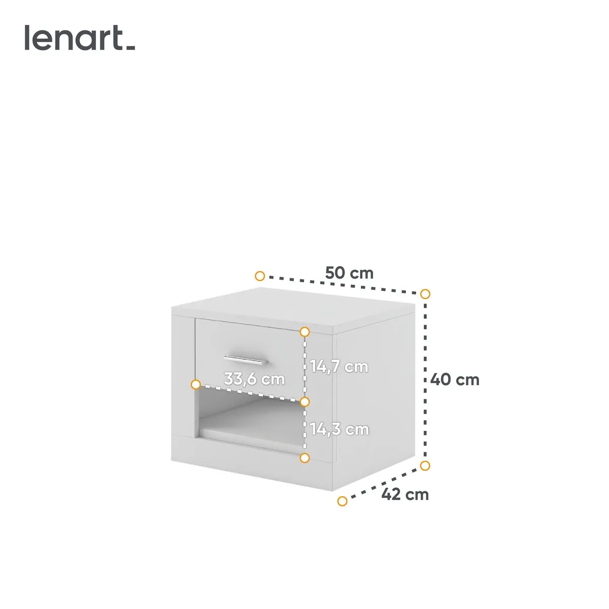 Szafka nocna Idea 07 biała__03 image