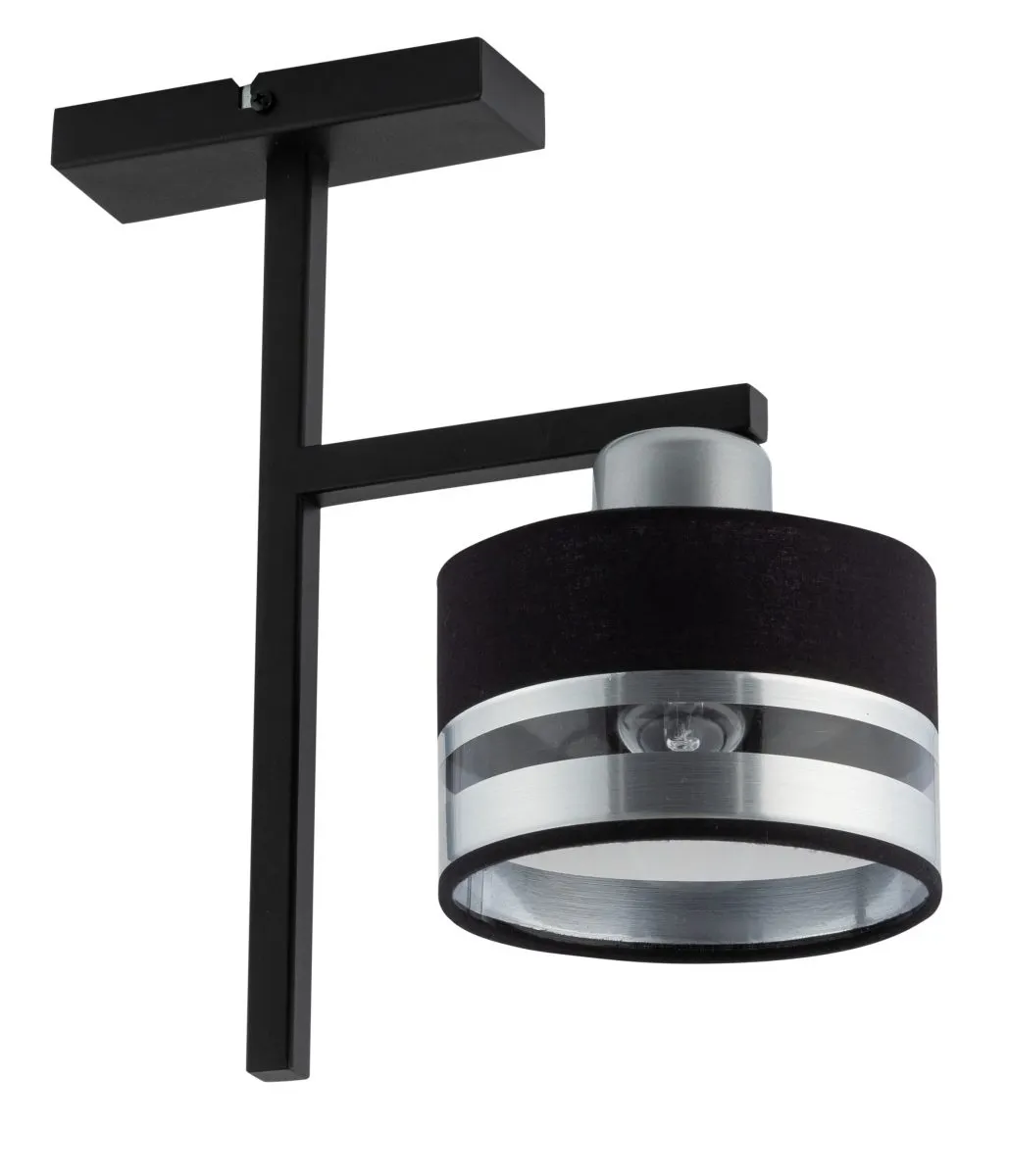 Lampa sufitowa/plafon PRO 1 czarno-srebrny