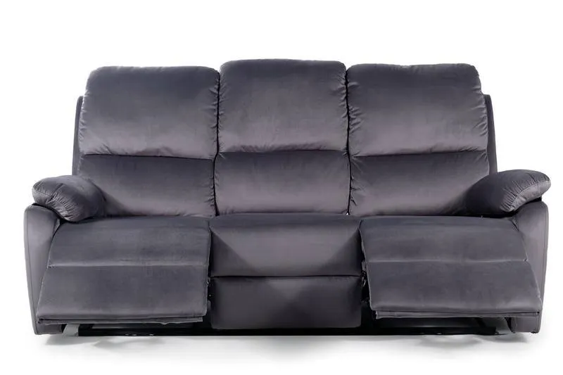 Sofa rozkładana SPENCER 3 VELVET Bluvel 14 szary - SPENCER3VSZ