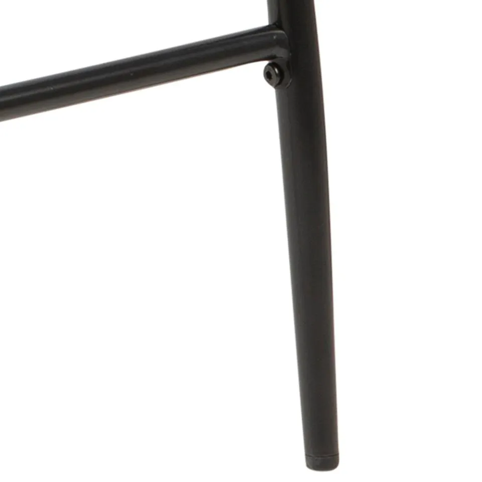 metalowy stelaż, czarne wykończenie, nogi krzesła, profil kwadratowy, bolce montażowe