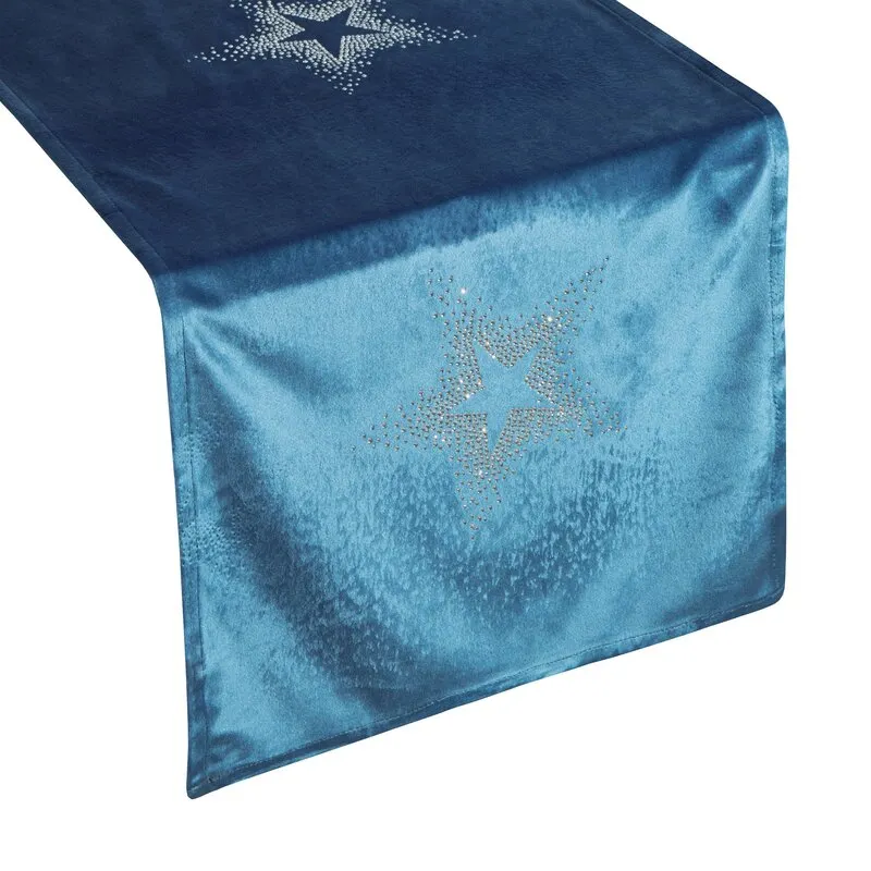 OBRUS ILONA 40X140 CM GRANATOWY - EU_354682