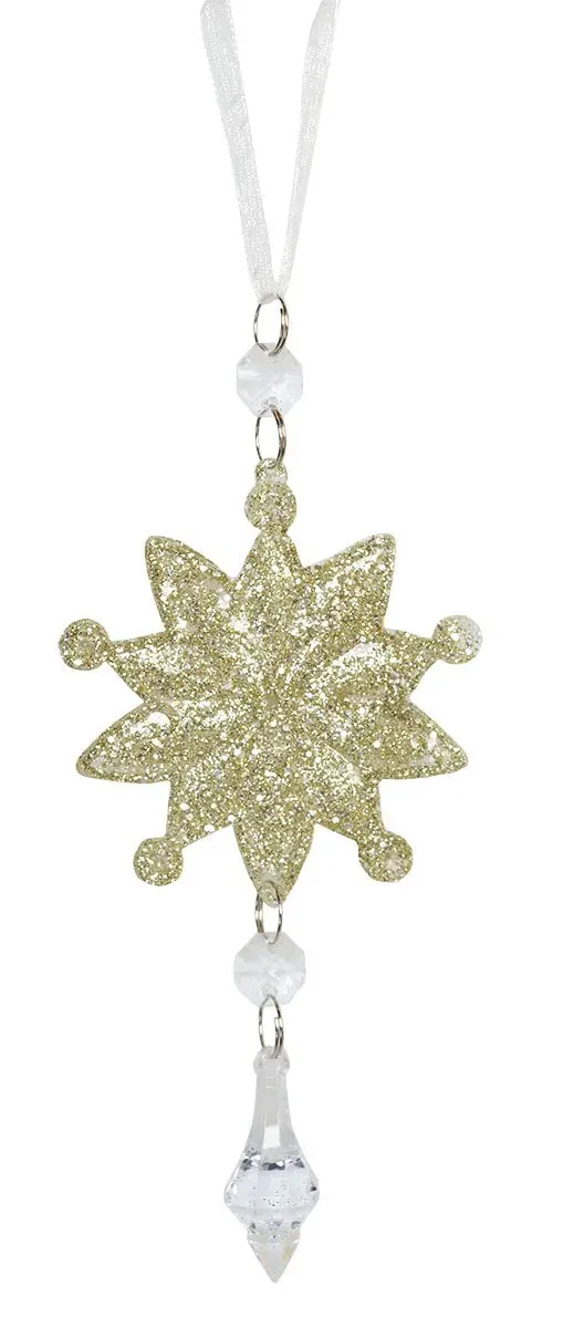 GWIAZDKA z ozdoba z akrylu 7024 szampańska GWIAZDKA z ozdoba z akrylu 7024 szampańska