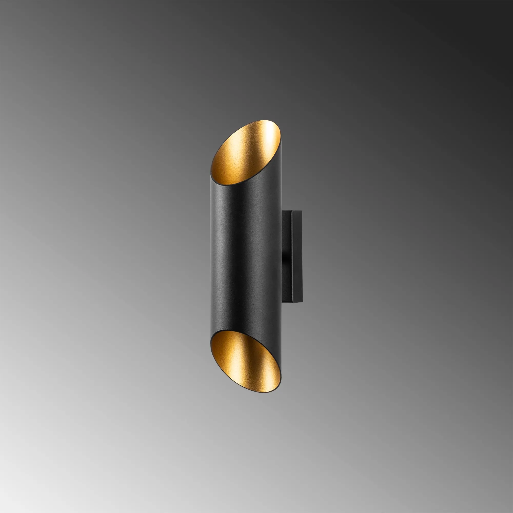 Lampa ścienna kinkiet CUT 12x30 cm czarna złota - ASI_942FLG1274