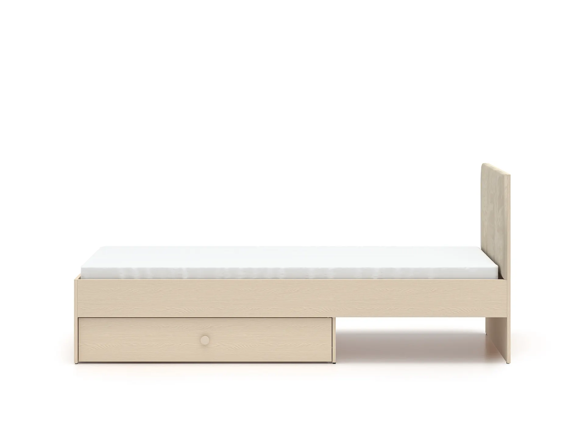 Łóżko z szufladą MEVEL 08 piasek pustyni, różowy Meble, Łóżko