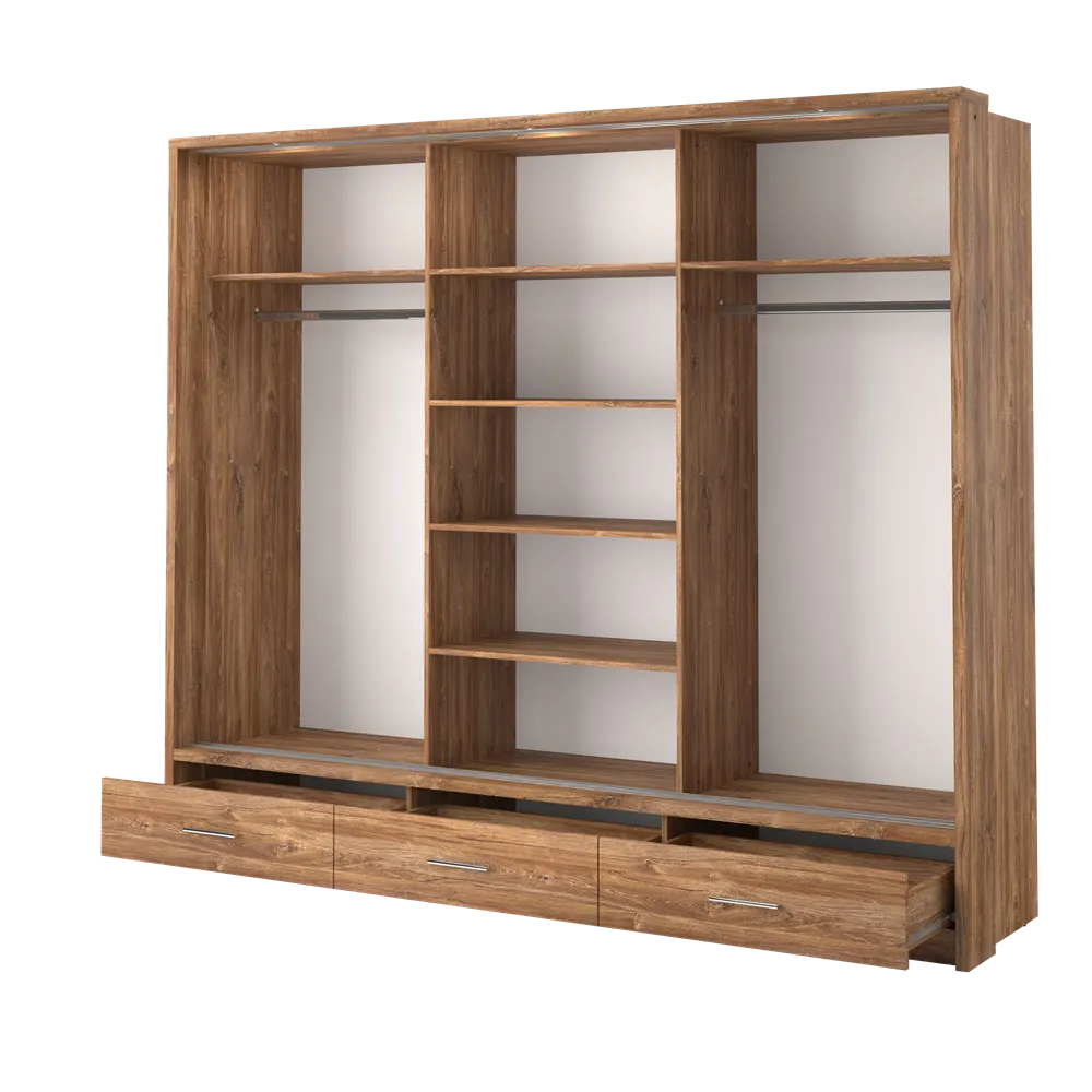 Szafa 3-drzwiowa LED ARTI AR-01P dąb styrling - AR1DYP