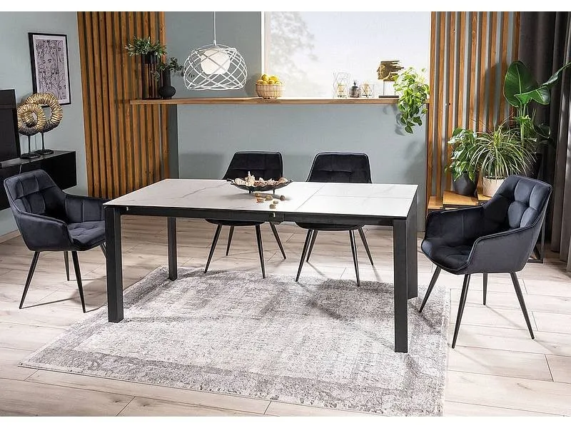 Krzesło LILIA VELVET Bluvel 19 aksamitne czarne - LILIAVCC