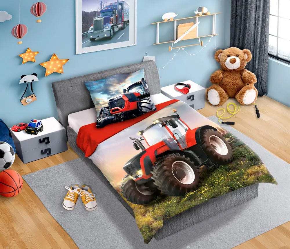 Pościel komplet TURBO 4X4 004 bawełna 140X200+70X80 traktor - FARO_20957