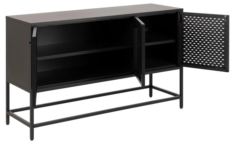 Komoda 3-drzwiowa ROMA 125x40x75 Czarny — zdjęcie 5