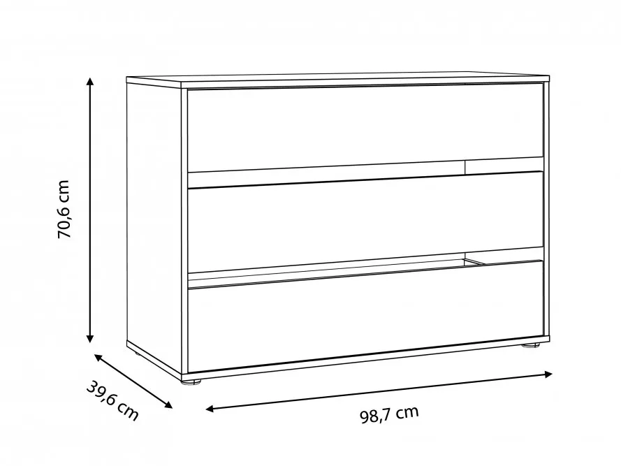 Komoda wewnętrzna szafy TWTK24-A06 Forte - TWTK24-A06