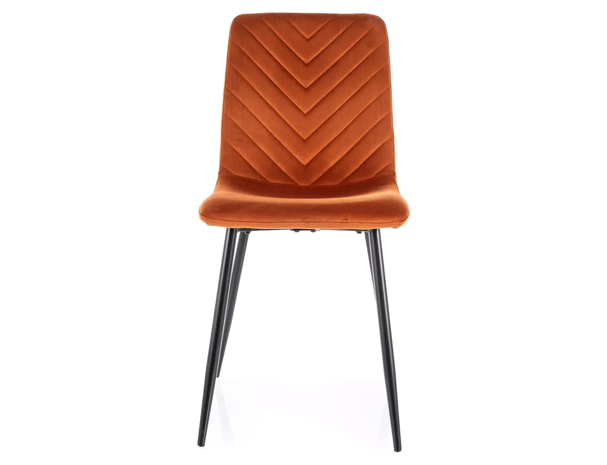 Krzesło tapicerowane DAREN VELVET cynamonowe/czarne nogi - DARENVCCY