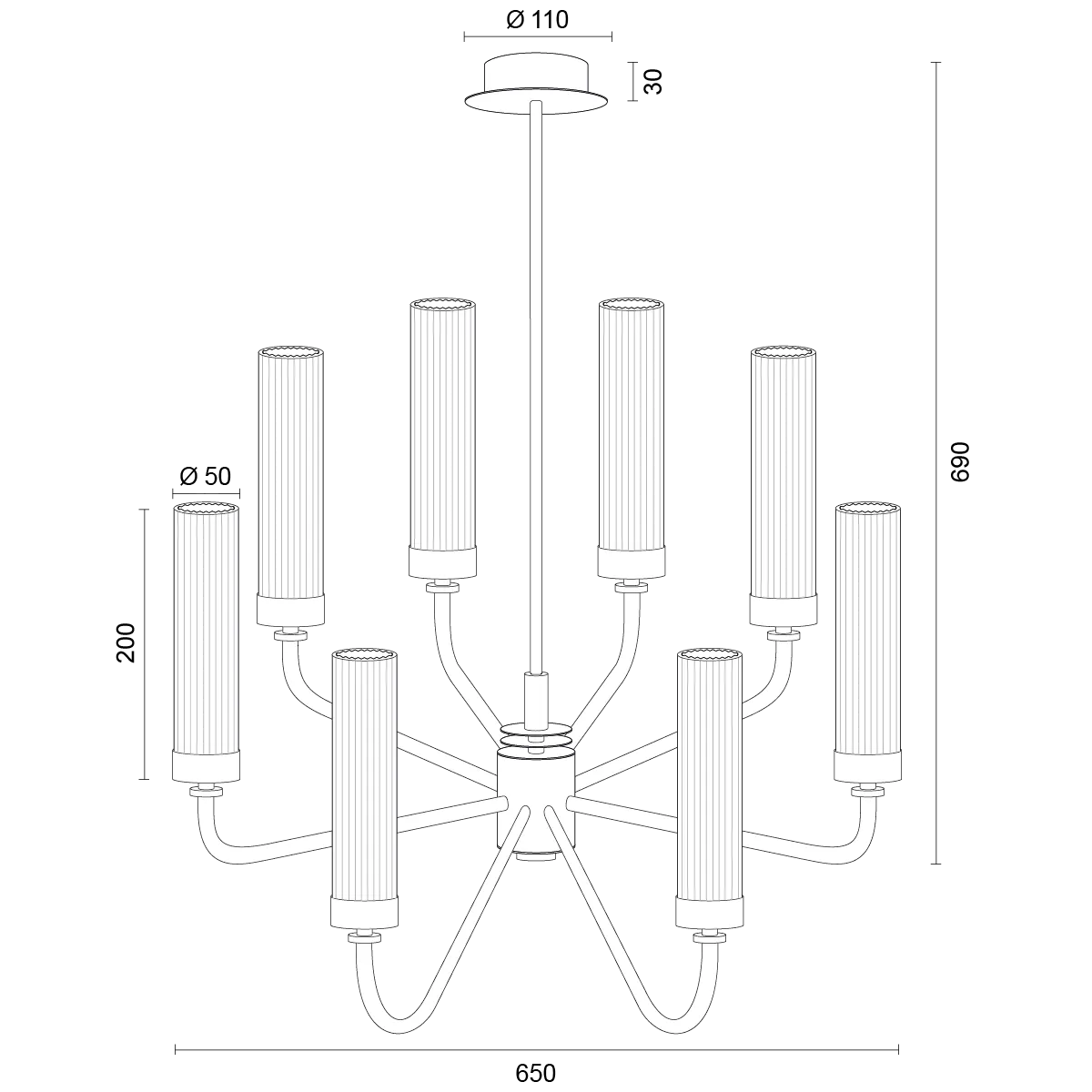 lampa, kandelabry, żyrandol, metalowy, nowoczesny
