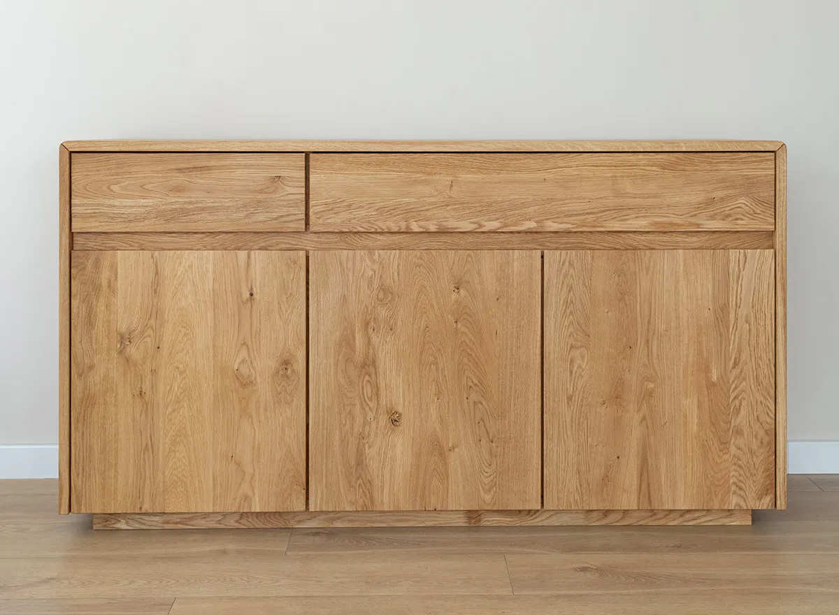 Komoda dębowa 3-drzwiowa z 2 szufladami TOSSA Dębowy Sen dąb olejowany - ZIKOM2_2.3