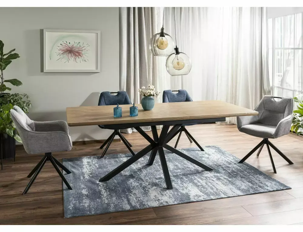 Stół rozkładany LOGAN dąb naturalny 90x160-200 cm - LOGANDC160