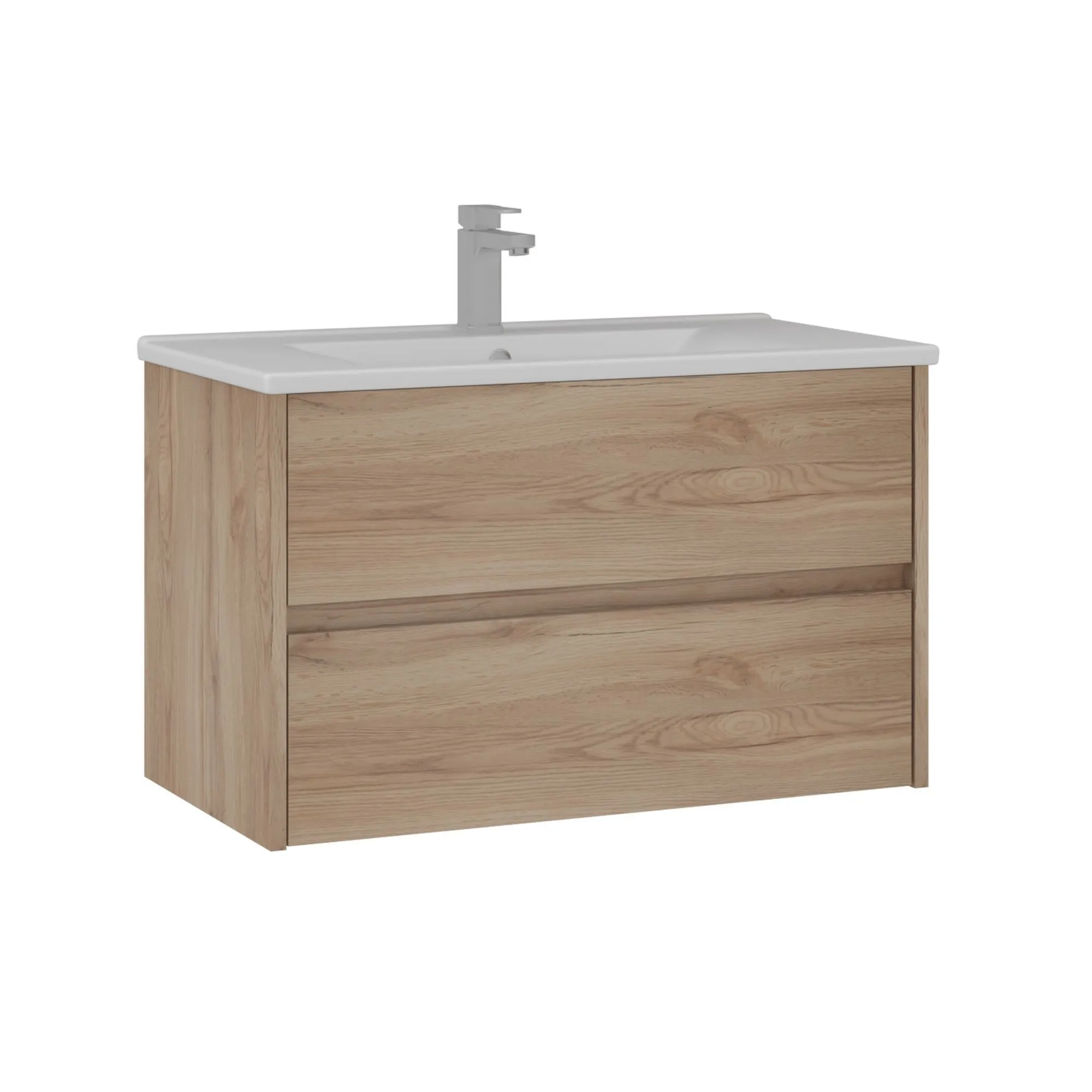 Szafka łazienkowa z umywalką SIDE z 2 szufladami 85 cm dąb