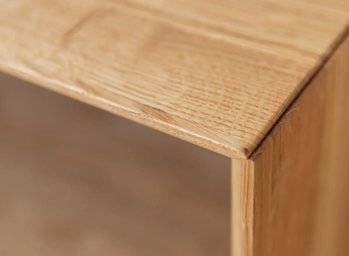 Witryna MODERN LOFT 2-drzwiowa z 3 szufladamiz przeszkleniem - dąb olejowany - PLMOL10S