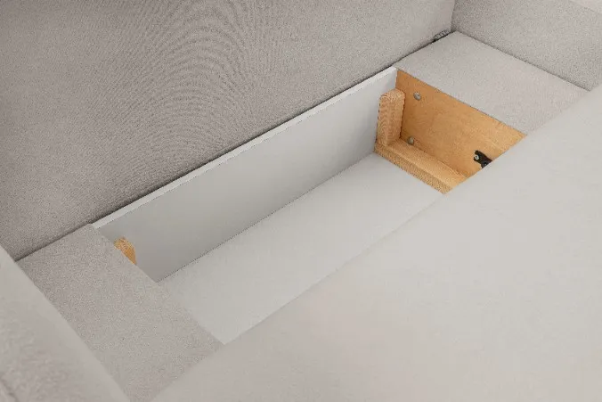 Narożnik rozkładany z pojemnikiem OLIO SICURIO 248 cm prawostronny jasnoszary - OLIO_NAR_SICURIO65_P