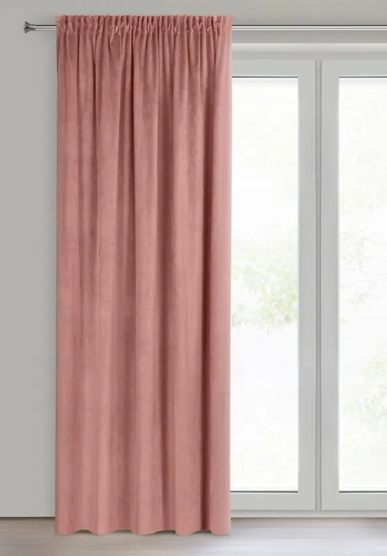 ZASŁONA GOTOWA PIERRE NA TAŚMIE 140X300 CM CIEMNORÓŻOWY - EU_392269