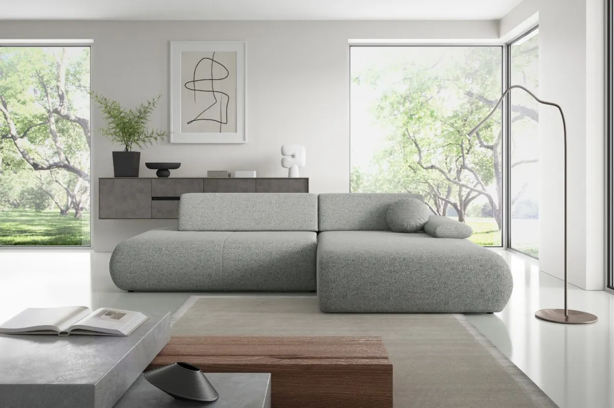 Narożnik rozkładany z pojemnikiem PUENTE 286 cm prawostronny stalowy - PUENTE_NAR_PUENTE92_P