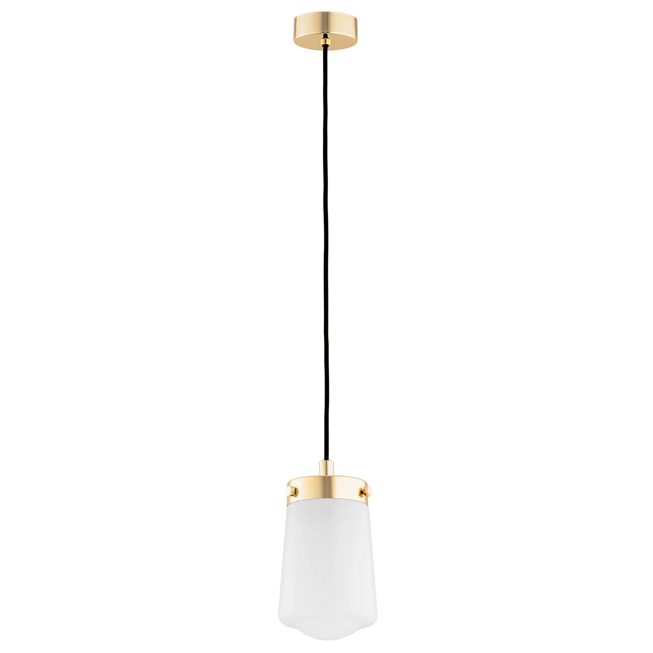 Lampa wisząca PASADENA biała mosiądz czarny przewód 102x12cm - 8004