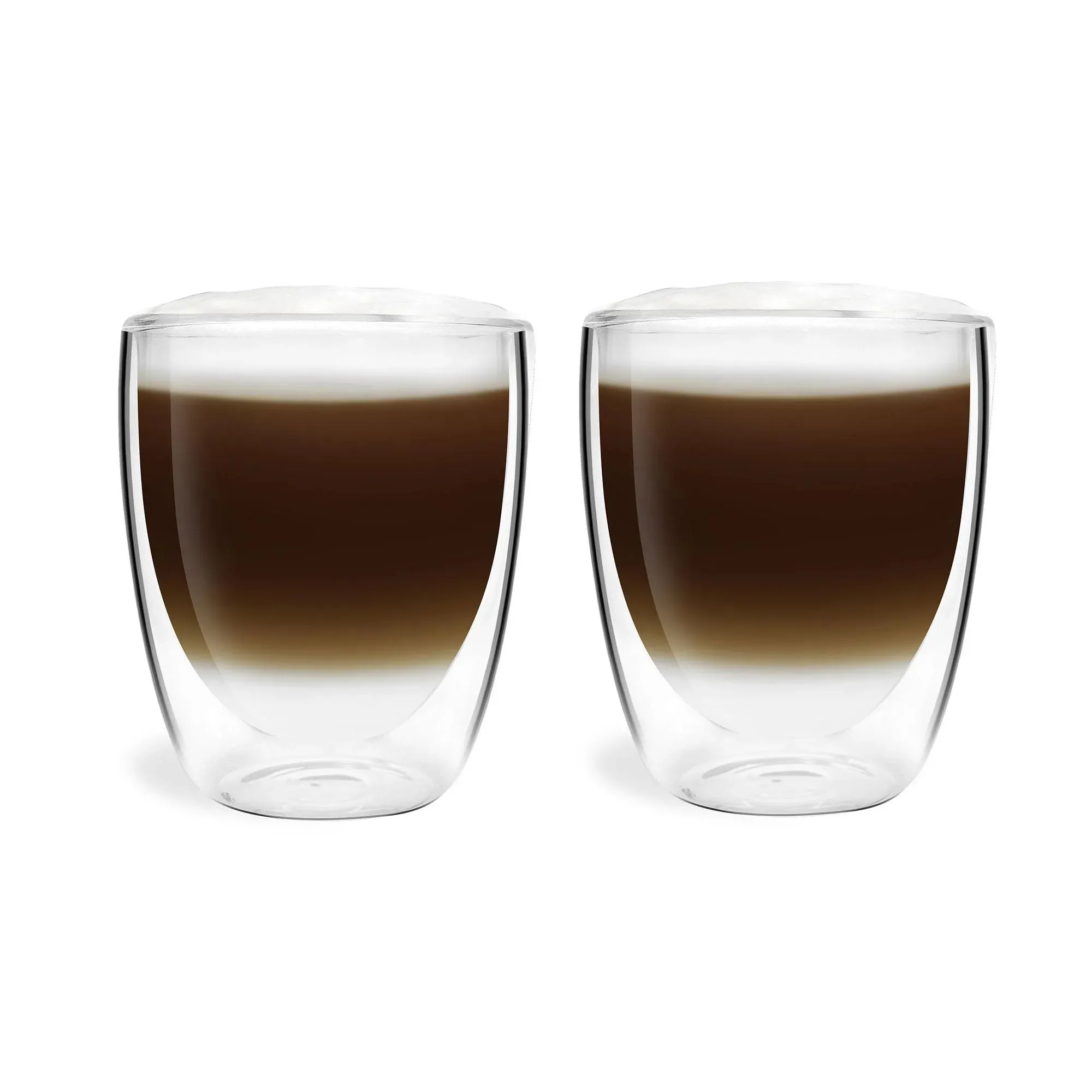 kieliszki, szklanki, podwójne, czarne espresso, szklane