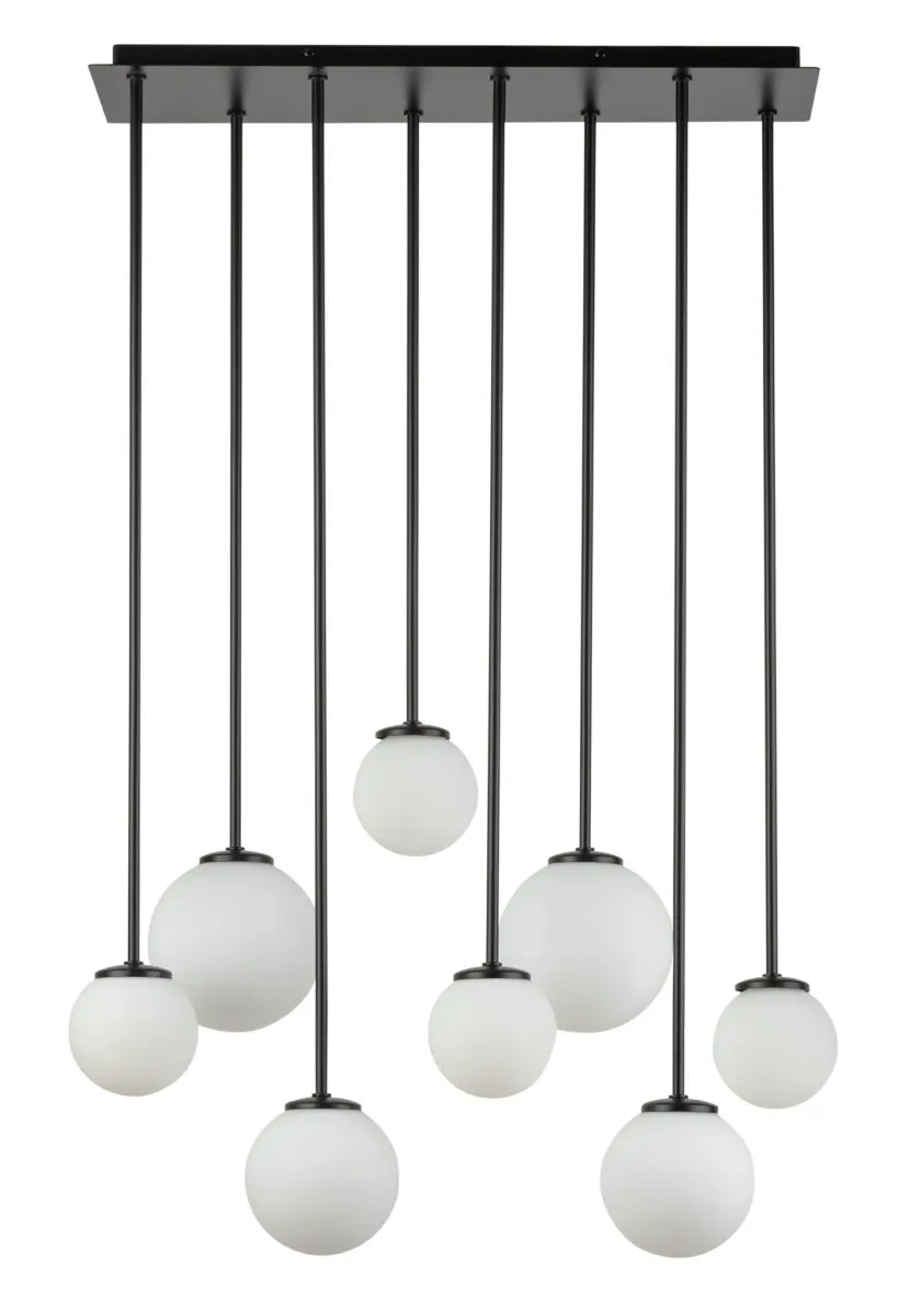 Lampa wisząca TULIA 8 biało-czarna